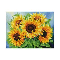 케이엠엘리 3D 사랑의 해바라기 보석십자수 50 x 40 cm, 혼합색상, 1개