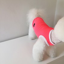매그독 강아지 점프 민소매 티, 핑크