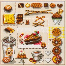 조이십자수 11카운트 십자수 프린트 패키지 세트 90903 trifling article 3, 1세트, 혼합색상