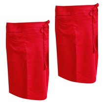 쉬라즈 카페 바리스타 허리 롱 앞치마, 레드, 2개