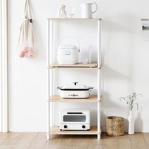 룸앤홈 스마트 조립식 렌지대 4단, 오크화이트