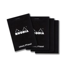 로디아 도트 메모패드 No 12 85 x 120 mm, 블랙, 4개