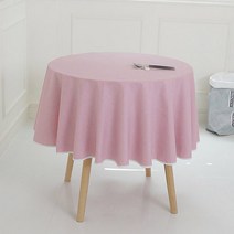 원형 무지 식탁보, 인디핑크, 160 x 160 cm