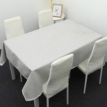 마켓피오 주방 린넨 레이스 고급 식탁보, 그레이, 110 x 110 cm