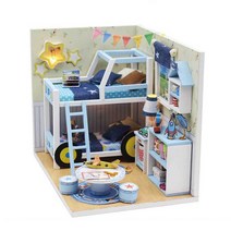 미니어처 하우스 찰스의 방 DIY 키트, 혼합색상