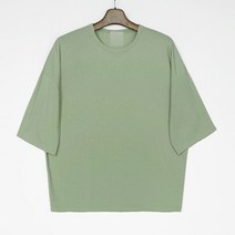 머시따 남성용 베이직 5컬러 오버핏 7부 티셔츠