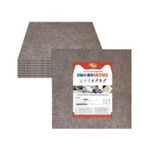 펫아미고 타일식 흡착 비발수 애견매트 8p, 연브라운