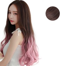 매직 붙임머리, 다크브라운 + 애쉬핑크, 1개