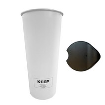 4YOU KEEP 스테인레스 클래식 컵 텀블러, 화이트, 473ml