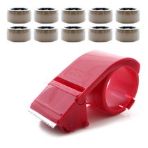 크라프트 박스테이프 40m x 10p + 테이프커터기, 1세트