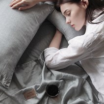 데코뷰 뉴욕시티 풍기인견 여름이불, 차콜 + 화이트