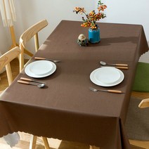마켓피오 북유럽 방수 식탁보, 브라운, 90 x 140 cm