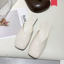 콩 여성용 사선 포인트 뮬