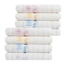 송월타월 비쥬 세면타월 130g 면사 4p, 핑크, 보라, 노랑, 파랑, 2개