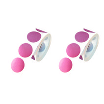 도나앤데코 제미 스크래치 원형 롤스티커 2.5cm, 로즈핑크, 2개