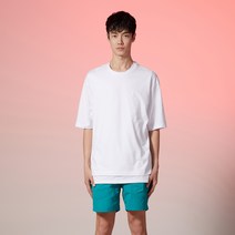 일꼬르소 남성용 오버핏 플로피 프린팅 라운드 반팔 티셔츠