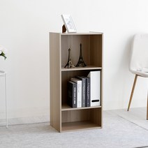 아이리스 3단 책장 수납 높낮이 조절 공간박스 CX-3KD, 내추럴