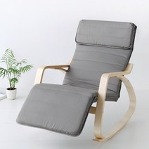 마켓비 BENWOOD 레그레스트 흔들의자 YC10A 내추럴, 라이트그레이
