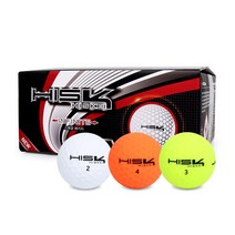 히스케이 인피니트 프리미엄 골프공 2피스 42.7mm, 무광(화이트, 그린, 오렌지), 40개