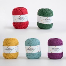 야나 샤블리 뜨개실 5볼 패키지 60g, 비비드 type