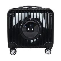 미퓨어 반려동물 하드 캐리어, 블랙