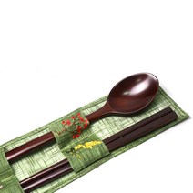 하율공방 고급 옻칠 수저 + 수저집, 랜덤발송(수저집), 1세트, 수저세트1개+수저집1개