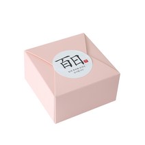 레이스 포장 박스 100p + 백일 스티커 한문1 100p 세트, 박스(핑크), 스티커(혼합색상), 1세트