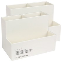 사각 3구 다용도 정리함 2p, 크림