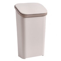 블럭마트 주방 홈 사무실 쓰레기통 20L, 베이지, 1개