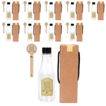 투명 페트병 검정캡 스티커 패키지 AR200 4M, 200ml, 10세트