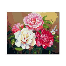 DIY 페인팅 화사한모란꽃 PW02, 혼합색상