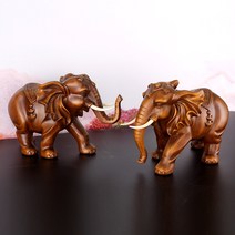 인도 귀족코끼리 조각상 2종 세트 35E20-120, 혼합색상