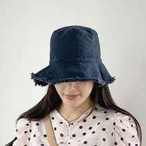 지니얼 여성 여름 린넨 햇빛차단 벙거지 모자 MJ5287