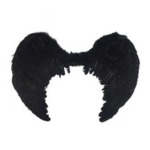 해피 할로윈 데이 천사 날개 소품, 블랙, 1개