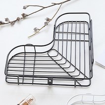 코너 하트 프레임 선반 블랙, 1개