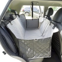 멍뭉스 강아지 카시트 논슬립 풀커버, 그레이, 1개