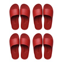 블럭마트 이지 욕실 슬리퍼 레드, 4세트