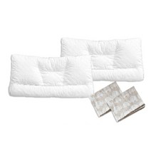 수면공감 키즈 코코세트 우유 순면 베개 2p + 더스트백 2p, 코끼리(커버)