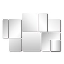 DIY 아크릴거울 사각 9p, 은경