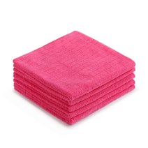 쓱싹 초극세사 사각테리 바둑이 크리너 체리핑크 60 x 40 cm, 5개