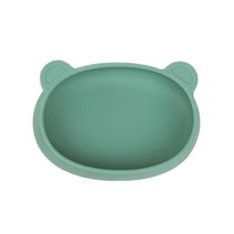 블루마마 모두아이 실리콘 곰돌이 간식 플레이트, 민트, 1개