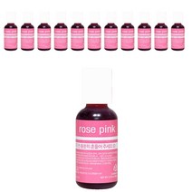 셰프마스터 반액상 식용색소 로즈 핑크, 20g, 12개