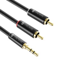 싱크와이어 프리미엄 3.5mm to RCA 인터커넥터 케이블 3.4m, SW-SC517, 혼합색상