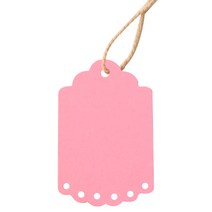 도나앤데코 베일 종이 태그 + 면끈 세트, 파스텔핑크, 100세트