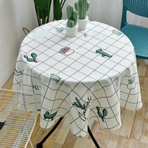 알럽홈 로망 인테리어 원형 식탁보, Type20, 90 x 90 cm