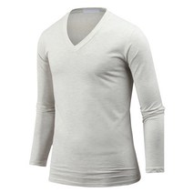 다꾸앙 남성용 긴팔 브이넥 티셔츠 ts4275