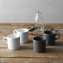 하우밍 스테이 머그 450ml x 2종 세트, 화이트, 다크그레이, 2세트