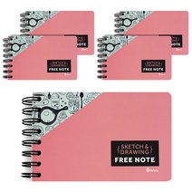 비팬시 만화지 무선 수첩, 핑크, 5개