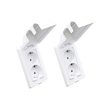 리빙듀오 방우형 노출 2구 매입 콘센트 2p, 2개