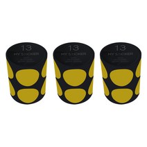 폼텍 마이 스티커 도트 25mm 1롤, 13 MUSTARD, 3개